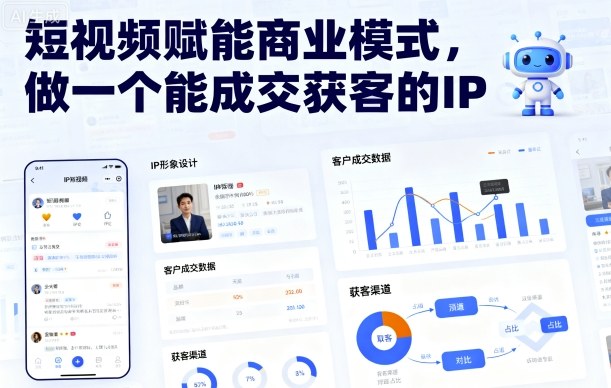 短视频赋能商业模式，做一个能成交获客的IP|学课链网创
