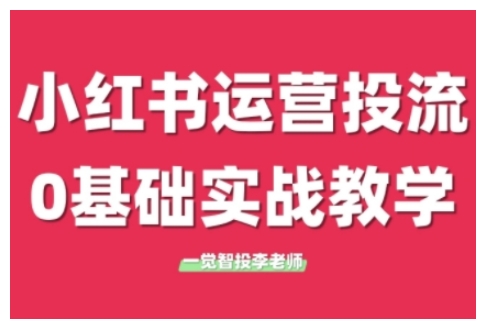 小红书运营投流，小红书广告投放从0到1的实战课，学完即可开始投放（更新）|学课链网创