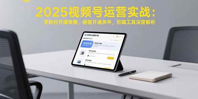 （15505期）2025视频号运营实战：零粉丝开播策略，橱窗开通条件，剪辑工具深度解析|学课链网创