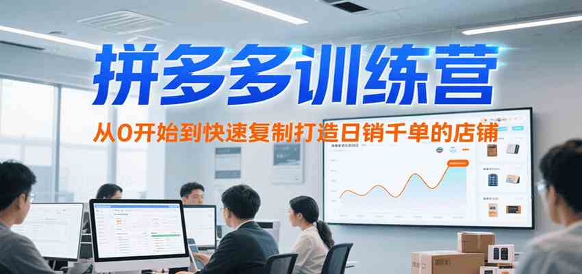 拼多多训练营，从0开始到快速复制打造日销千单的店铺（更新7月）|学课链网创