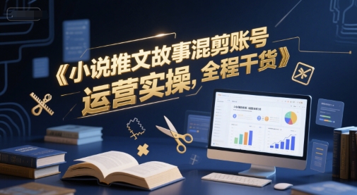 小说推文故事混剪账号运营实操，全程干货|学课链网创