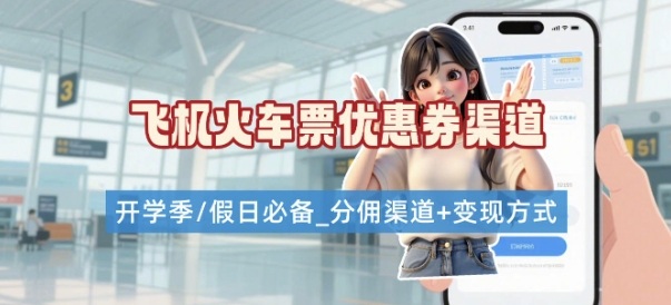 学生党必看！机票火车票优惠券申请渠道 + 项目打法，开学季节日速存|学课链网创