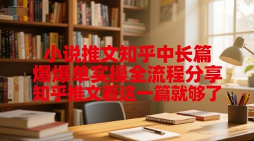 小说推文知乎中长篇爆单实操全流程分享，知乎推文看这一篇就够了|学课链网创