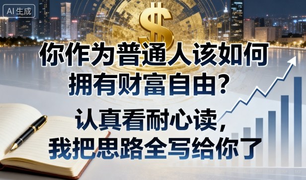 付费文章:你作为普通人该如何拥有财富自由?认真看耐心读,我把思路全写给你了|学课链网创