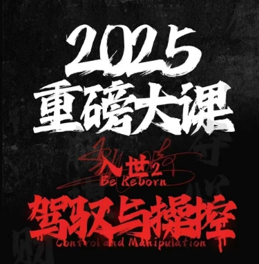 2025重磅大课，入世2，驾驭与控制|学课链网创