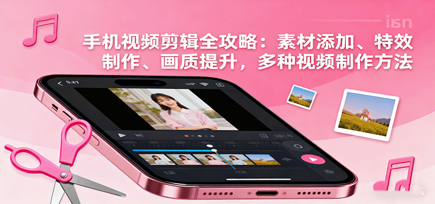 手机视频剪辑全攻略:素材添加、特效制作、画质提升,多种视频制作方法|学课链网创