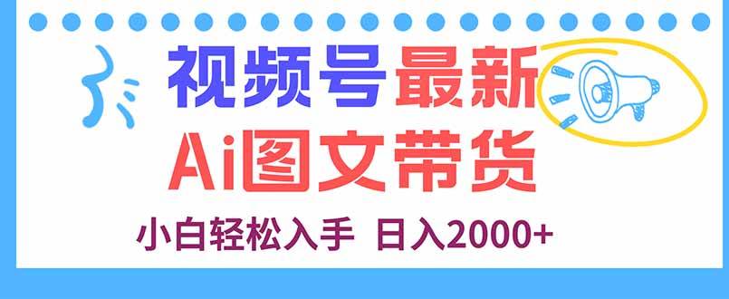 （16092期）视频号最新AI图文带货，每天几分钟，小白轻松入手，日入2000+|学课链网创