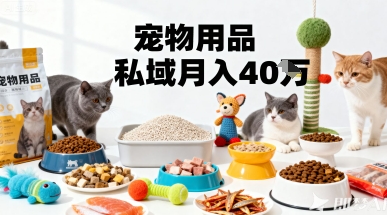 月变现40个！宠物用品私域运营的精准掘金之道玩法|学课链网创