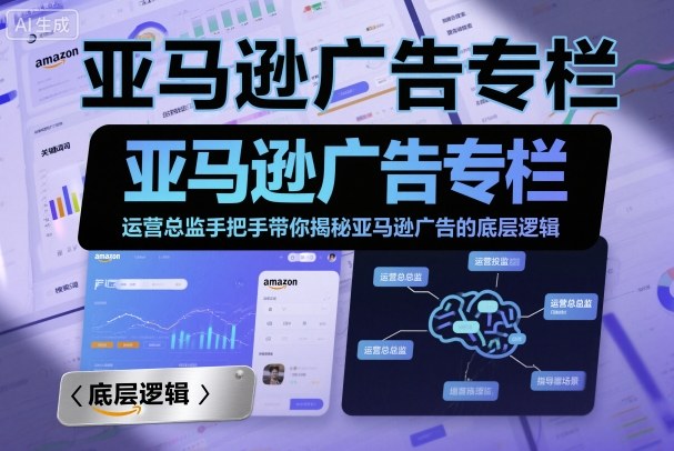 亚马逊广告专栏：运营总监手把手带你揭秘亚马逊广告的底层逻辑|学课链网创